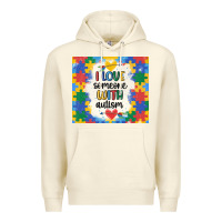 Sandshell ı love someone with autism Premium Hoodie - MaliasSmallBusiness