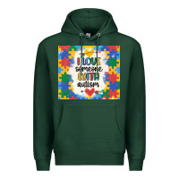 Sports Green ı love someone with autism Premium Hoodie - MaliasSmallBusiness