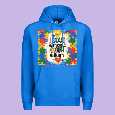 ı Love Someone With Autism Premium Hoodie Designed By Maliassmallbusiness