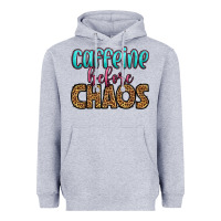 Heather Grey caffeine before chaos Heavyweight Hoodie - HRA Design Shop