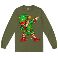 Army Green dabbing elf Long Sleeve Tee - Zillion Design Studio