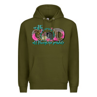 Army Green with god all things are possible race Premium Hoodie - AdoDesignShop
