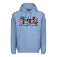 Colony Blue with god all things are possible race Premium Hoodie - AdoDesignShop