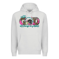 Dove Grey with god all things are possible race Premium Hoodie - AdoDesignShop