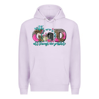 Lilac with god all things are possible race Premium Hoodie - AdoDesignShop