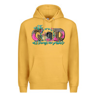 Mustard with god all things are possible race Premium Hoodie - AdoDesignShop