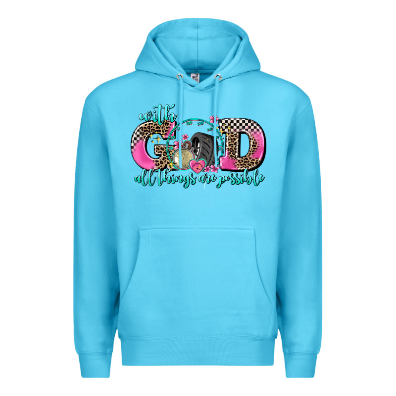 With God All Things Are Possible Race Premium Hoodie by AdoDesignShop | Teevron