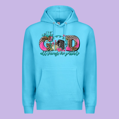 With God All Things Are Possible Race Premium Hoodie Designed By Adodesignshop
