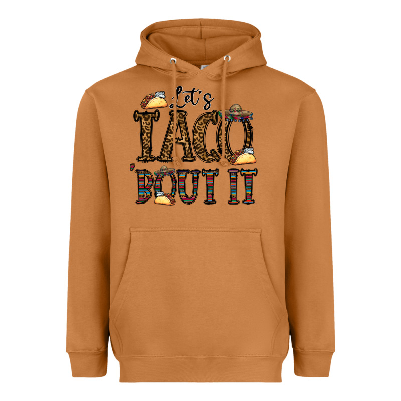 Let's Taco Bout It Heavyweight Hoodie by CowhideDigitalArt | Teevron