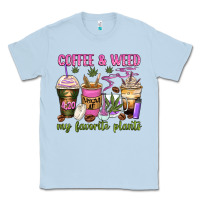 Dusty Blue coffee and weed my favorite plants Classic Tee - Zillion Design Studio