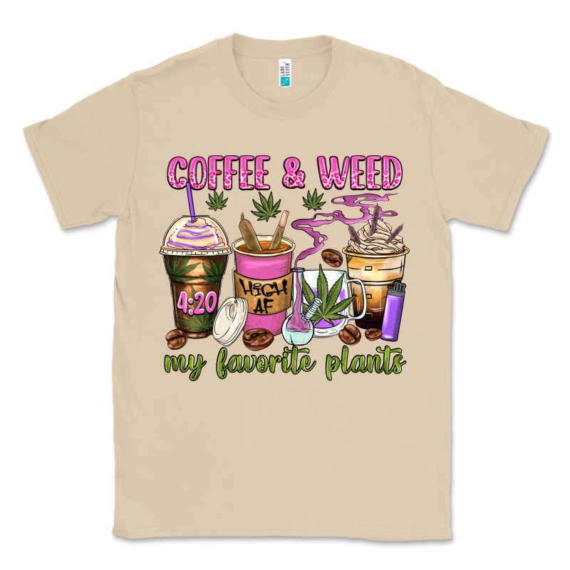 Coffee And Weed My Favorite Plants Classic Tee by Zillion Design Studio | Teevron