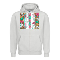 Dove Grey nurse Zipper Hoodie - Zillion Design Studio