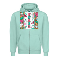 Seafoam nurse Zipper Hoodie - Zillion Design Studio