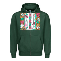 Sports Green nurse Zipper Hoodie - Zillion Design Studio