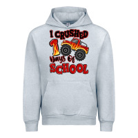 Heather Grey i crushed 100 days of school monster truck Urban Hoodie - MaliasSmallBusiness