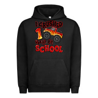Pigment Black i crushed 100 days of school monster truck Urban Hoodie - MaliasSmallBusiness