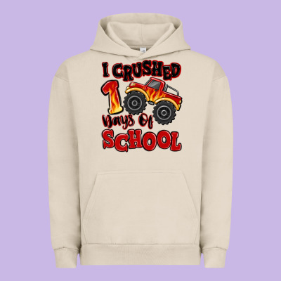 I Crushed 100 Days Of School Monster Truck Urban Hoodie Designed By Maliassmallbusiness