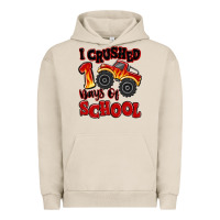 Pigment French Oak i crushed 100 days of school monster truck Urban Hoodie - MaliasSmallBusiness