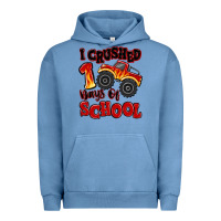 Pigment Pebble Blue i crushed 100 days of school monster truck Urban Hoodie - MaliasSmallBusiness