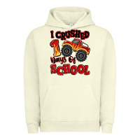 Pigment Pistachio i crushed 100 days of school monster truck Urban Hoodie - MaliasSmallBusiness