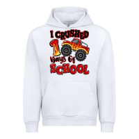 White i crushed 100 days of school monster truck Urban Hoodie - MaliasSmallBusiness