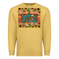 Antique Gold faith it till you make it Premium Sweatshirt - JahusDesignShop