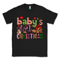 Black baby's first christmas Classic Tee - FaDigitalArtStudio