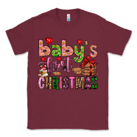 Burgundy baby's first christmas Classic Tee - FaDigitalArtStudio