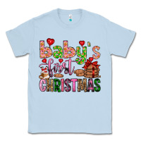Dusty Blue baby's first christmas Classic Tee - FaDigitalArtStudio
