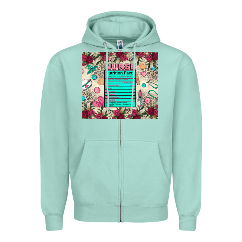 Nurse Nutrition Facts Zipper Hoodie by Zillion Design Studio | Teevron