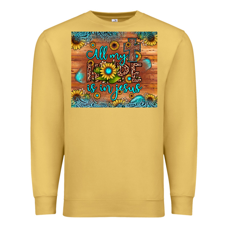 All My Hope Is In Jesus Premium Sweatshirt by JahusDesignShop | Teevron