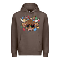 Coffee autism awareness cow Premium Hoodie - MaliasSmallBusiness