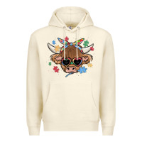 Sandshell autism awareness cow Premium Hoodie - MaliasSmallBusiness