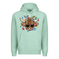 Seafoam autism awareness cow Premium Hoodie - MaliasSmallBusiness