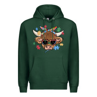 Sports Green autism awareness cow Premium Hoodie - MaliasSmallBusiness