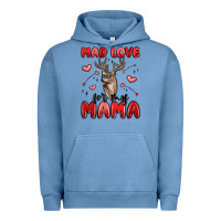 Pigment Pebble Blue mad love for my mama Urban Hoodie - MaliasSmallBusiness
