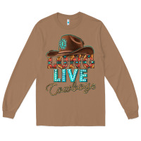 Toasted Coconut long live cowboys Long Sleeve Tee - texasbilliewilder