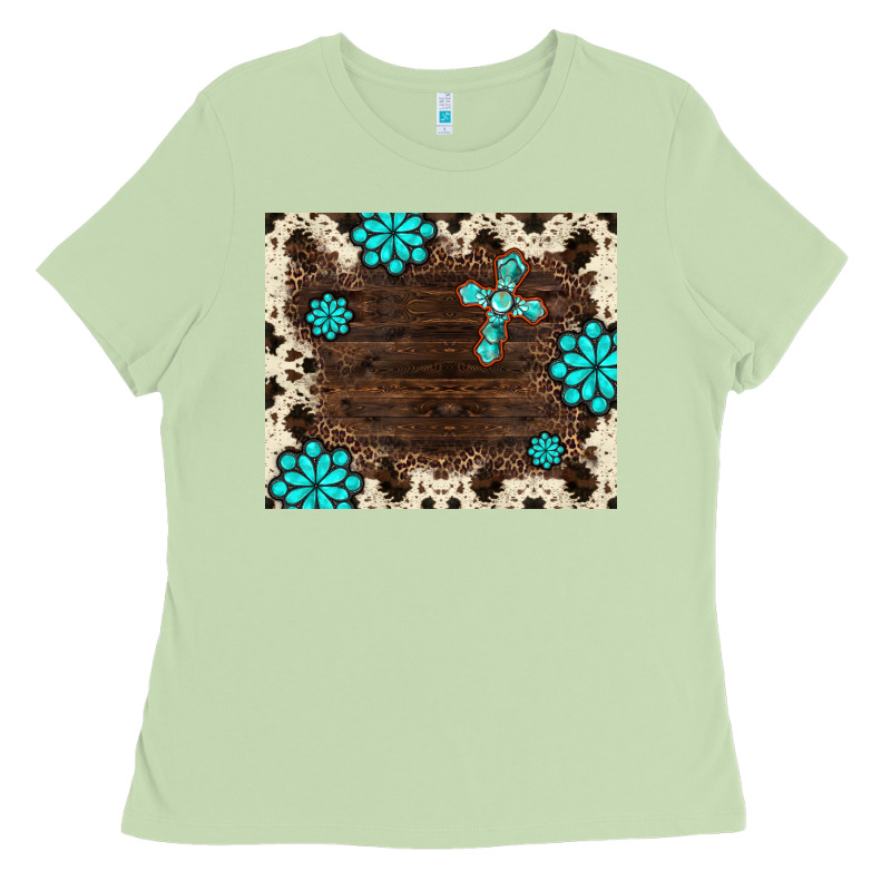 Gemstone Cross Mousepad Ladies Tee by BarkalooDesign | Teevron