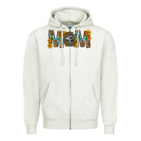 Oatmeal Heather mom with aztec mothers day Zipper Hoodie - texasbilliewilder