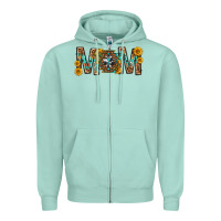 Seafoam mom with aztec mothers day Zipper Hoodie - texasbilliewilder