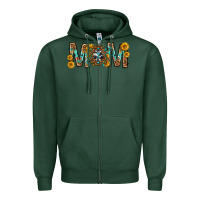Sports Green mom with aztec mothers day Zipper Hoodie - texasbilliewilder