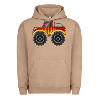 Pigment Burro monster truck with flames Urban Hoodie - MaliasSmallBusiness