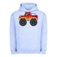 Pigment Grape Ice monster truck with flames Urban Hoodie - MaliasSmallBusiness