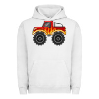 Pigment Lunar Rock monster truck with flames Urban Hoodie - MaliasSmallBusiness