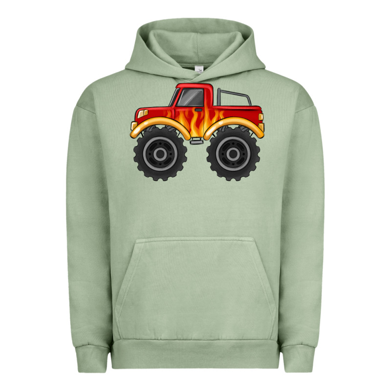 Monster Truck With Flames Urban Hoodie by MaliasSmallBusiness | Teevron