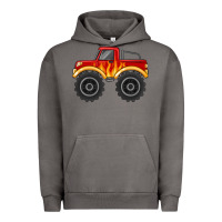 Pigment Tornado monster truck with flames Urban Hoodie - MaliasSmallBusiness