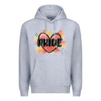 Heather Grey pride Premium Hoodie - MaliasSmallBusiness
