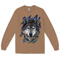 Toasted Coconut Wolf scratch mark Long Sleeve Tee - RanaPortraitStore