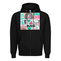 Black nurse life Zipper Hoodie - Zillion Design Studio