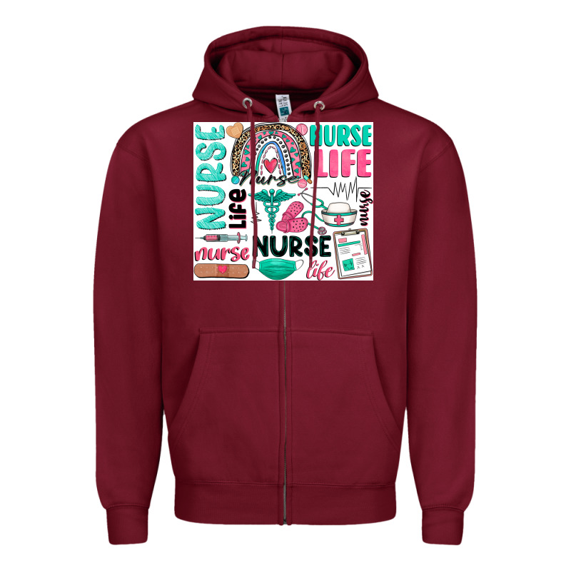 Nurse Life Zipper Hoodie by Zillion Design Studio | Teevron